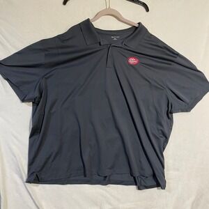 Sport-Tek Mens 6XL Dr Pepper Polo Shirt Gray Short Sleeve Performance Mesh